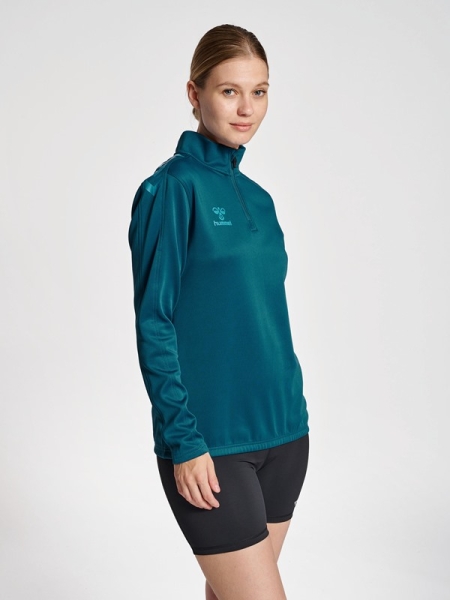 Damen Half Zip Sweat Hummel Core XK - Blue Coral